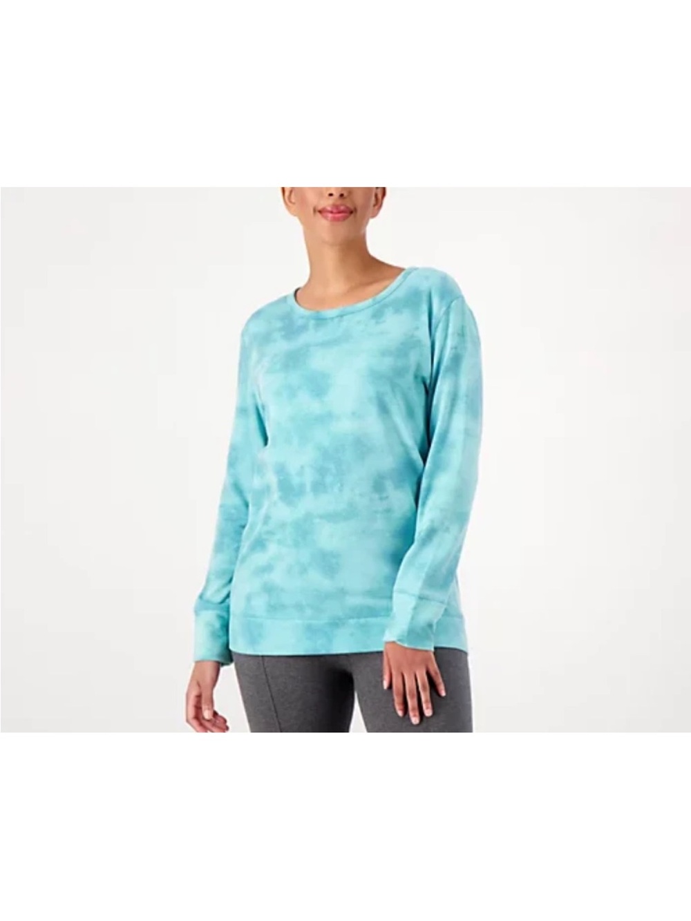 Fit 4 All by Carrie Wightman Women's Top Tye-Dye Teardrop ( Turquoise 5X )